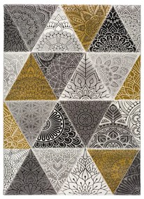 Tappeto grigio e giallo , 160 x 230 cm Amy Grey - Universal