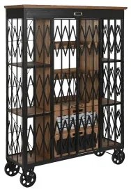 Scaffale Home ESPRIT Marrone Nero Metallo Abete 107 x 34 x 148 cm