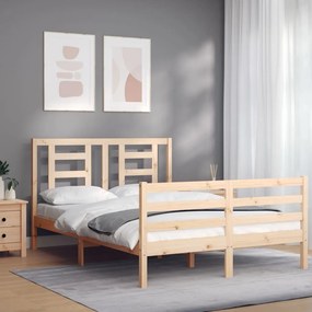 Giroletto Con Testiera 140x200 Cm İn Legno Massello /
