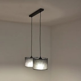 Lampadario a cavo ALBA 2xE27/15W/230V grigio