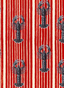 Mindthegap Carta da parati Mediterranean Lobsters - red