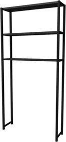 Mobile Coprilavatrice Stile Industrial 70x21x150 Con 3 Ripiani Ida Antracite