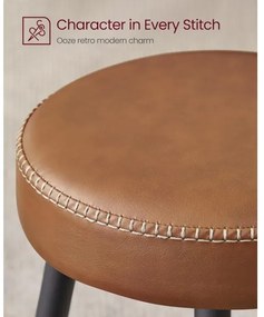 Sgabello da bar LIOR marrone/nero