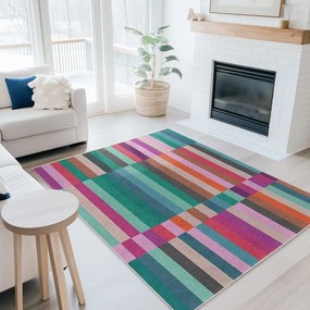 Passatoia turchese lavabile 80x200 cm Acid Rain – Mila Home