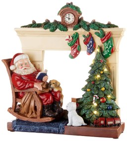 L'ocanera Babbo Natale con camino " Happy Santa" con luce led