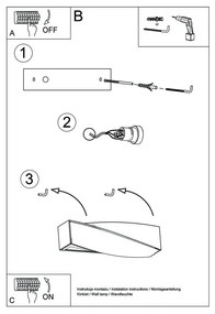 Lampada da parete in ceramica Taurus - Sollux