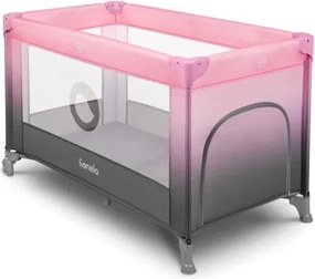 Lionelo - Lettino da viaggio STEFI rosa/grigio
