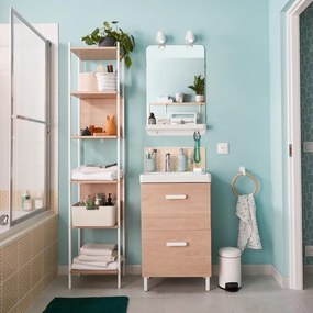 Mobile da bagno a terra sotto lavabo L 50 x H 80 x P 40 cm rovere laccato opaco, 2 cassetti SENSEA Easy