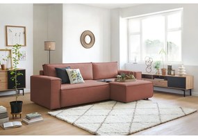 Divano letto angolare rosa (variabile) Nihad structural - Bobochic Paris