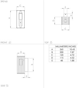 Eglo 390165 - Applique CIDRAZ 1xE27/40W/230V nero/marrone