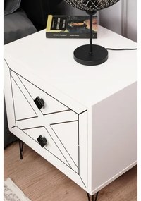 Comodino LUNA 50x55 cm bianco