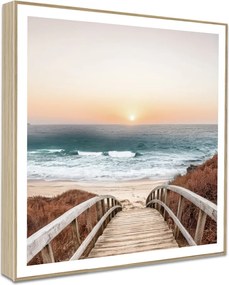 Quadro 50x50 cm Beach Footbridge