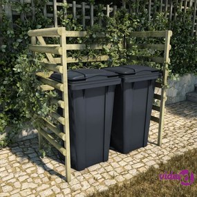 vidaXL Copribidone Doppio 140x80x150 cm in Pino Impregnato Verde
