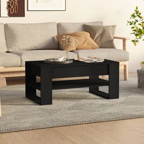 Tavolino da salotto nero 102x55x45 cm in legno multistrato