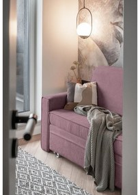 Divano letto rosa 168 cm Lucky Lucy - Miuform