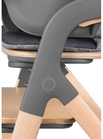 Lionelo - Seggiolino da pranzo per bambini 3 in 1 MEGAN Legno Grigio