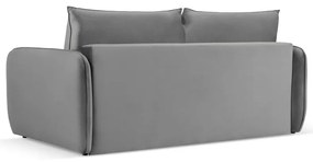 Divano letto in velluto grigio 194 cm Vienna - Cosmopolitan Design