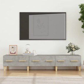 Mobile porta tv grigio cemento 150x34,5x30 cm legno multistrato