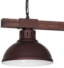 Lampadario a sospensione con catena HAKON 2xE27/60W/230V scuro