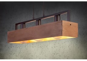 Lampadario a sospensione con filo DAKOTA 3xE27/60W/230V legno/nero