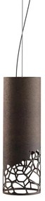 Lampadario Moderno Organic marrone paralume marrone E27 Ø60cm LUMICOM
