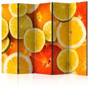 Paravento  Citrus fruits II [Room Dividers]  Colore Bianco, Dimensioni e Misure 225x172