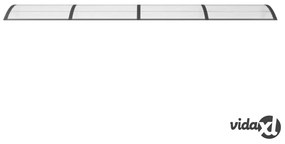vidaXL Tettoia per Porta Nera 400x100 cm in Policarbonato