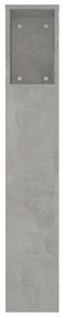 Testiera con scomparti grigio cemento 220x18,5x104,5 cm