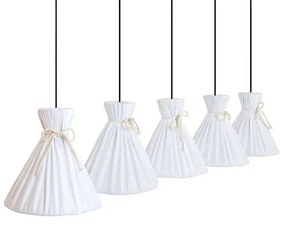 Lola 5 Lampada a Sospensione Bianco/Beige/Nero - Envostar