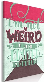 Quadro I'm Not Weird (1 Part) Vertical  Colore Rosso, Dimensioni e Misure 60x90