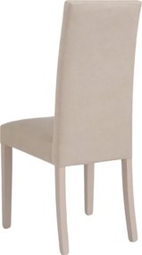 Sedia moderna denver in tessuto Beige imbottita - set 2
