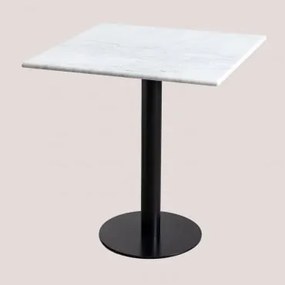 Tavolo Bar Quadrato in Marmo Rocher Bianco & 70 cm - Sklum