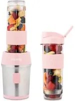 Frullatore portatile rosa SMOO12 con 2 borracce H.Koenig