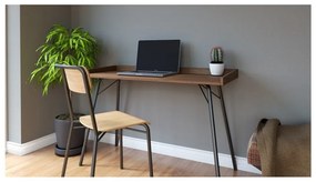 Tavolo da lavoro con piano in legno di noce 52x115 cm Rayburn - Woodman