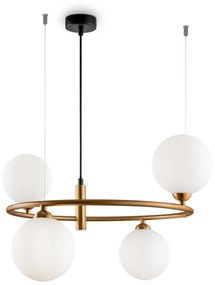 Maytoni Sospensione piccola moderna in metallo diffusori regolabili in altezza Ring - 25W ORO NERO