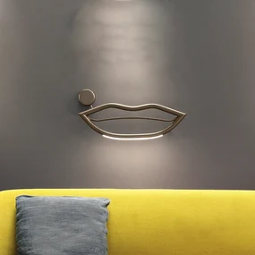 Applique Contemporanea Visio Metallo Marrone Vetro Led 6W
