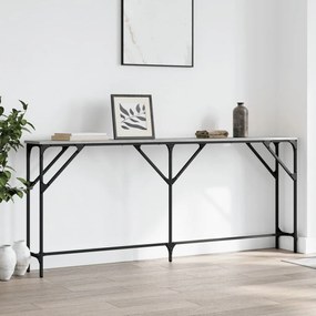 Tavolo consolle grigio sonoma 180x23x75 cm in legno multistrato