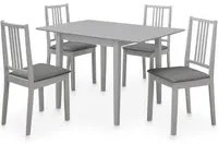 Set per Sala da Pranzo 5 pz in MDF Grigio cod mxl 8769