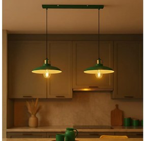 Brilagi - LED Lampadario a sospensione con filo FLAMENGO 2xE27/60W/230V verde