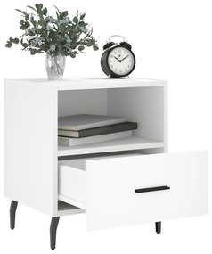 Comodini 2 pz Bianchi 40x35x47,5 cm in Legno Multistrato