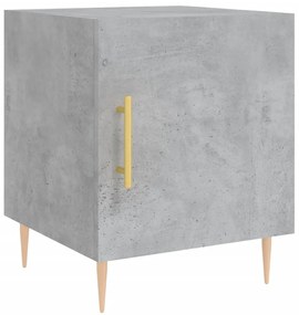 Comodini 2 pz Grigio Cemento 40x40x50 cm in Legno Multistrato