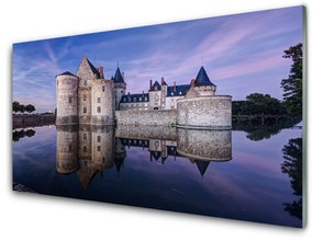 Quadro vetro Architettura del castello d'acqua 100x50 cm