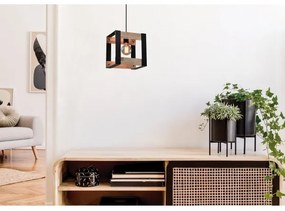 Lampadario a sospensione con filo VARNA 1xE27/40W/230V quercia