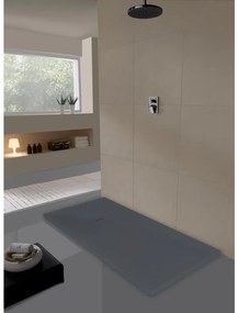 Piatto doccia MOLDCOM COMPOSITES in resina Cosmos Stone antracite L 70 x L 160 x H 4 cm opaco