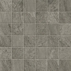 Mosaico in gres porcellanato Regent grigio opaco L 30 x L 30cm x Sp. 8 mm, 10 pezzi