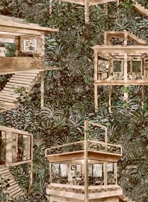 Arte International Carta da parati Palafitas Amazonia - Beech
