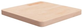 Piano Tavolo Quadrato 50x50x4 Cm Massello Rovere Non Trattato /