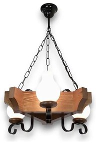 Brilagi - Lampadario a sospensione con catena QUEEN 3xE14/40W/230V faggio/noce