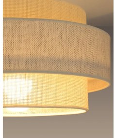 Lampada a sospensione BOHO con cavo 1xE27/60W/230V Ø 40 cm crema/iuta