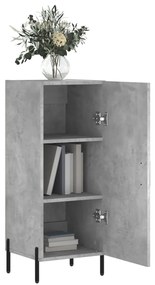 Credenza grigio cemento 34,5x34x90 cm in legno multistrato